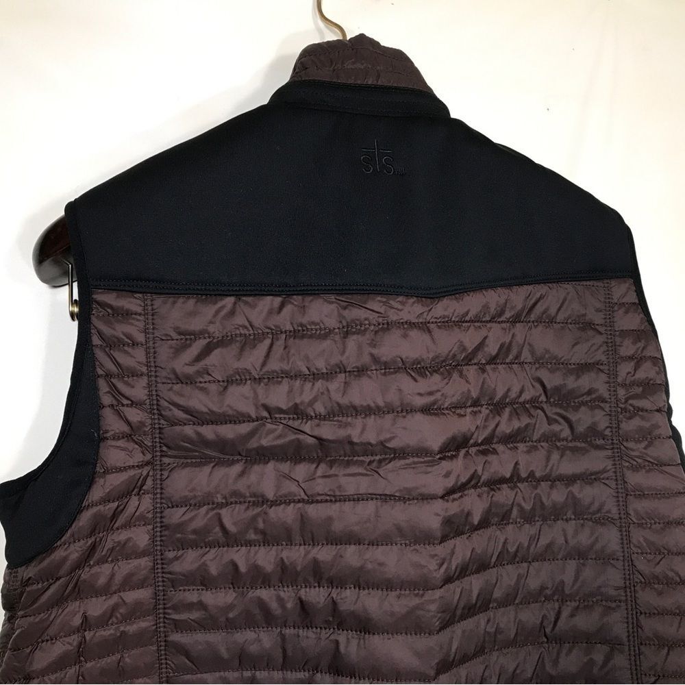 Youth STS Ranchwear Western Puffer Vest Brown Size XLarge - Picture 7 of 11